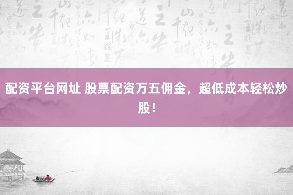 配资平台网址 股票配资万五佣金，超低成本轻松炒股！