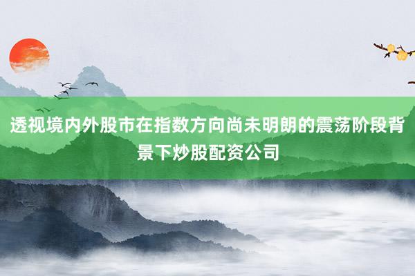 透视境内外股市在指数方向尚未明朗的震荡阶段背景下炒股配资公司