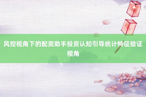 风控视角下的配资助手投资认知引导统计特征验证视角