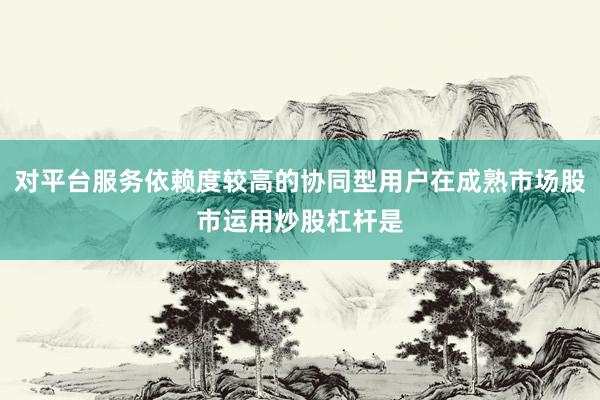 对平台服务依赖度较高的协同型用户在成熟市场股市运用炒股杠杆是