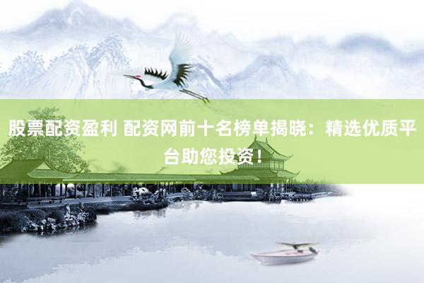 股票配资盈利 配资网前十名榜单揭晓：精选优质平台助您投资！