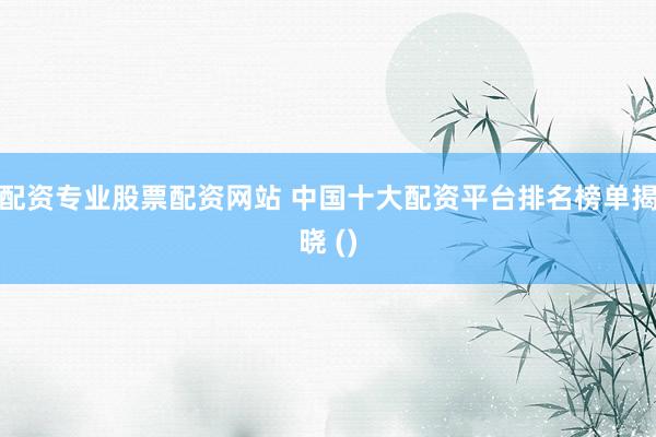 配资专业股票配资网站 中国十大配资平台排名榜单揭晓 ()