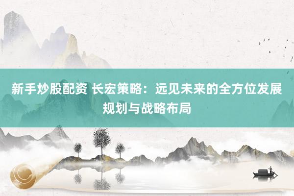 新手炒股配资 长宏策略：远见未来的全方位发展规划与战略布局
