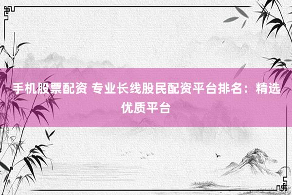 手机股票配资 专业长线股民配资平台排名：精选优质平台